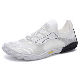 Men's And Women's Fitness Exercise Running Outdoors Climbing Shoes (Option: 2303White-37)