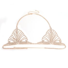 Fashion Bra Thong Body Chain Women (Option: Gold-Brassiere)