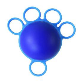 Four-finger Thorn Ball Primary Grip Training Soft Ball Massage Ball (Color: Blue)