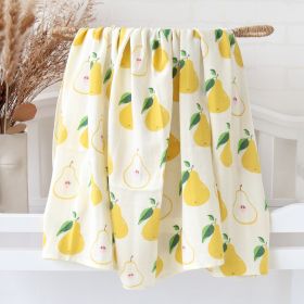 Bamboo Cotton Cloth Bag Single Baby Wrapping Blanket Cover Blanket (Option: Pear-120x120)