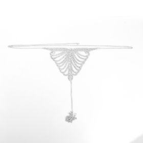 Fashion Bra Thong Body Chain Women (Option: Silver-Underwear)