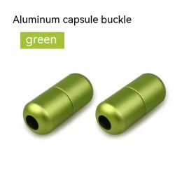Lazy Multi-color Shoelace Metal Buckle Metal Capsule Buckle (Color: Green)