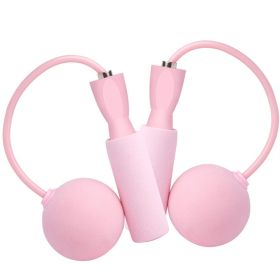 Training Jump Rope Set Fitness Jump Ropes And Silicone Handles For Women Men Kids With Speed Cordless Ball Adjustable Anti-Tangle PVC Wire Rope For Fi (Color: Pink)