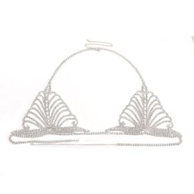 Fashion Bra Thong Body Chain Women (Option: Silver-Brassiere)