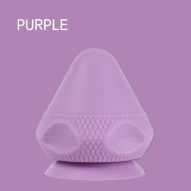 Silicone Massage Cone Solid Adsorption Ball Psoas Thoracic Spine Back Scapula Foot Yoga Muscle Releas Deep Tissue Massage Ball For Pain Relief - Multi (Color: Purple)