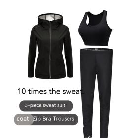 Heating Plus Size Violently Sweat Suit Sports Suit (Option: Pants + jacket + vest-5XL)