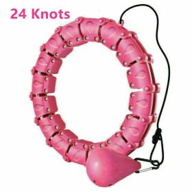 24,36 Knots Weighted Hulahoop  Smart Hoola Thin Waist Fitness Weight Loss (Option: 24pink)