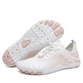 Men's And Women's Fashion Casual Outdoor Skin Soft Bottom Water Shoes (Option: 8305 White-36)