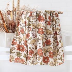 Bamboo Cotton Cloth Bag Single Baby Wrapping Blanket Cover Blanket (Option: Vintage Flowers And Birds-120x120)