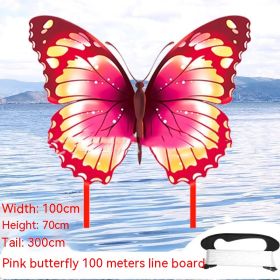 Couple Kite Breeze Easy To Fly Beginner (Option: Red 100 M Wire Board)
