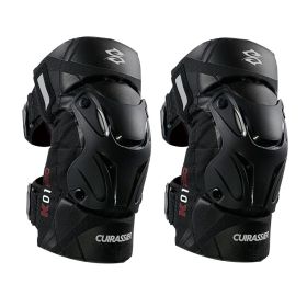 Reflective And Wear-resistant Motorcycle Knee Protection For Riders (Color: Black)