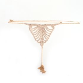 Fashion Bra Thong Body Chain Women (Option: Gold-Underwear)