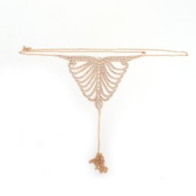 Fashion Bra Thong Body Chain Women (Option: Gold-Underwear)