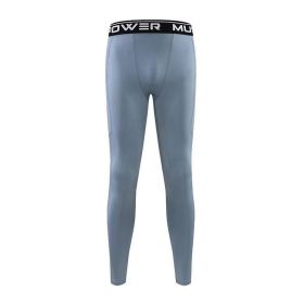 Quick-dry Pants Men's Bottoming Tights Trousers (Option: Haze Blue-M)
