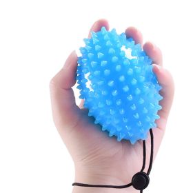 Tpr Hand Massage Spike Ball With Fall-Proof Rope (Option: Light Blue With rope)