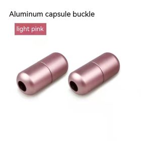 Lazy Multi-color Shoelace Metal Buckle Metal Capsule Buckle (Color: Pink)