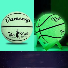 Luminous Luminous Basketball PU Soft Leather Outdoor Wear-resistant And Non-slip (Option: Fruitgreen luminous-6Ball)