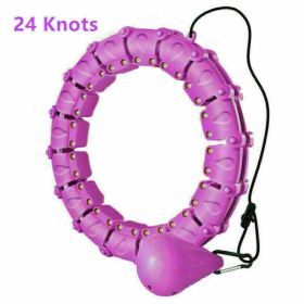 24,36 Knots Weighted Hulahoop  Smart Hoola Thin Waist Fitness Weight Loss (Option: 24purple)