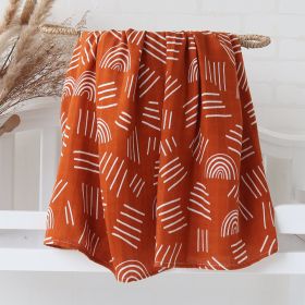 Bamboo Cotton Cloth Bag Single Baby Wrapping Blanket Cover Blanket (Option: Line-120x120)