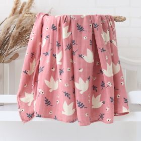 Bamboo Cotton Cloth Bag Single Baby Wrapping Blanket Cover Blanket (Option: Peace Dove-120x120)