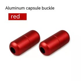 Lazy Multi-color Shoelace Metal Buckle Metal Capsule Buckle (Color: Red)
