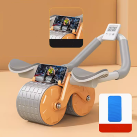 Beginner's Automatic Rebound Belly Wheel Fitness Equipment (Option: Flagship Orange)