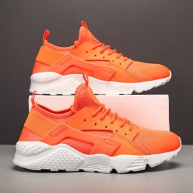 Men's Fashion Low Top Casual Shoes (Option: Fluorescent Red-43)