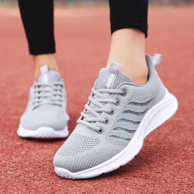 Running Women's  Middle-aged Leisure Mesh Surface Shoes (Option: Bao 205 Gray-39)