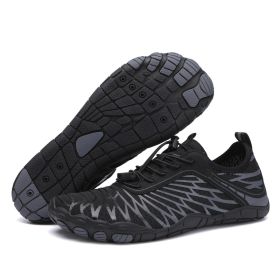 Men's And Women's Fashion Casual Outdoor Skin Soft Bottom Water Shoes (Option: 8305 Black-45)