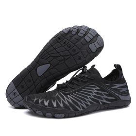 Men's And Women's Fashion Casual Outdoor Skin Soft Bottom Water Shoes (Option: 8305 Black-47)