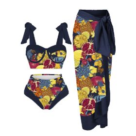 Women's Printing Split Swimsuit Suit (Option: Pineapple-L)