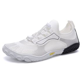 Men's And Women's Fitness Exercise Running Outdoors Climbing Shoes (Option: 2303White-Size43)