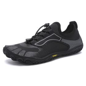 Men's And Women's Fitness Exercise Running Outdoors Climbing Shoes (Option: 2303Black-Size43)