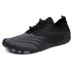 Beach Outdoor Dive Boots Fitness Swimming Cycling Hiking Shoes (Option: Black-37)