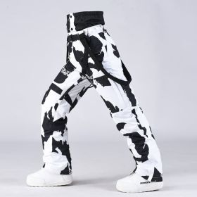 Men's And Women's South Korea Windproof Waterproof And Hard-wearing Breathable Fashion Ski Pants (Option: 176Panda-S)