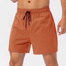 Loose Fitness Casual Running Shorts (Option: Orange Red-M)