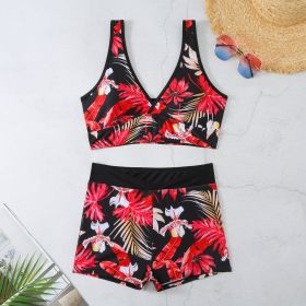 Two-piece Swimsuit Printed Boxer Multi-color Swimsuit (Option: 6 Style-M)