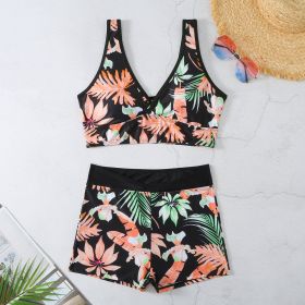Two-piece Swimsuit Printed Boxer Multi-color Swimsuit (Option: 5 Style-M)