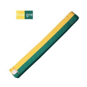 Simple Solid Color Taekwondo Belt Ribbon (Option: Yellow And Green Belt-260cm)