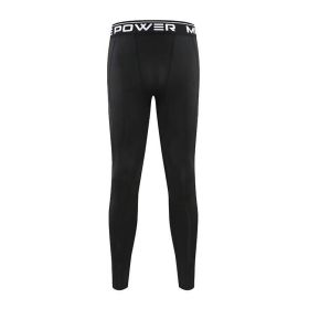 Quick-dry Pants Men's Bottoming Tights Trousers (Option: Black-XXL)