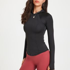 New Hooded Yoga Dress For Women (Option: Black-L)