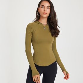 New Hooded Yoga Dress For Women (Option: Army Green-XL)