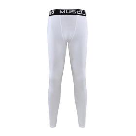 Quick-dry Pants Men's Bottoming Tights Trousers (Option: White-XL)
