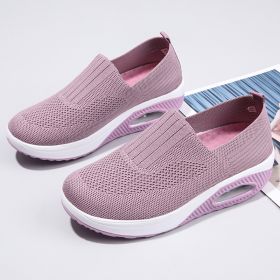 Women's Middle-aged And Elderly Mom Mesh Outdoor Running Shoes (Option: Pink-39)